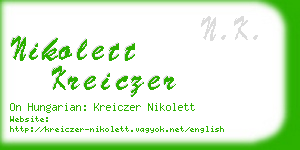 nikolett kreiczer business card